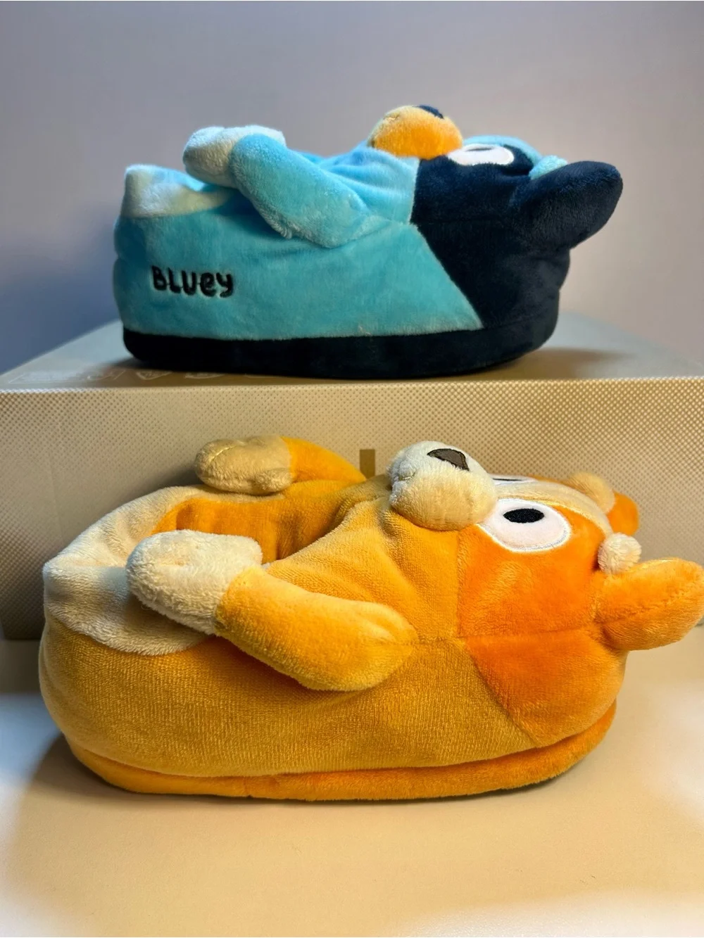 Bluey Plush Slippers for Kids - Soft Cozy Indoor Shoes, 11/12
